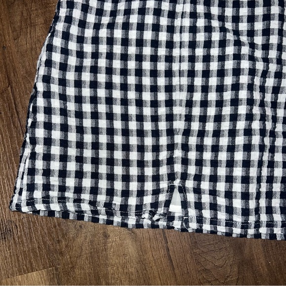 American Eagle Gingham Navy & White Mini Skirt - Picture 6 of 6